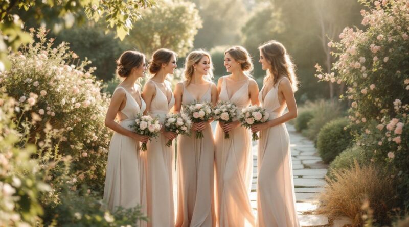 demoiselles-dhonneur-en-robes-champagne-et-tons-pastel-dans-un-jardin-ensoleille-souriantes-et-proches-les-unes-des-autres-tenant-de-petits-bouquets-de-fleurs-sauvages-ambiance-chaleureuse-et
