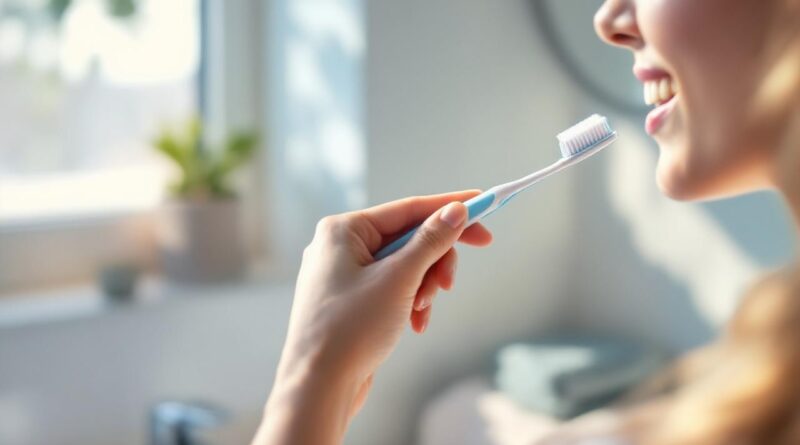 personne-dans-une-salle-de-bain-se-brossant-les-dents-avec-une-brosse-a-poils-souples-mousse-de-dentifrice-visible-miroir-legerement-embue-et-petite-plante-sur-le-rebord-lumiere-matinale-douc