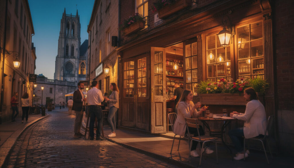 découvrez un bar chaleureux et convivial situé au cœur du quartier, à deux pas de la cathédrale, idéal pour moments de détente entre amis.