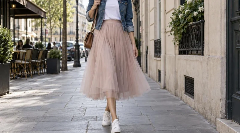 Comment porter une jupe en tulle au quotidien